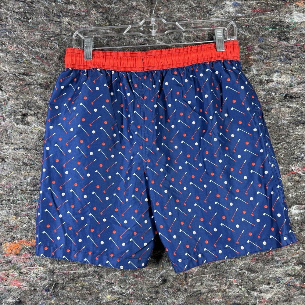PGA Tour Shorts Mens Small Short Blue Golf Balls Clubs Print Stretch Drawstring - Picture 6 of 10